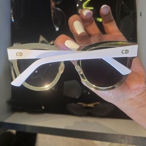 White and Chrome Women's Sunglasses